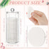 20 Pcs White Makeup Sponge with Acrylic Container Round Powder Puff Cosmetic Sponge Round Foam Pad Beauty Makeup Foundation Powder Blender for Wet...