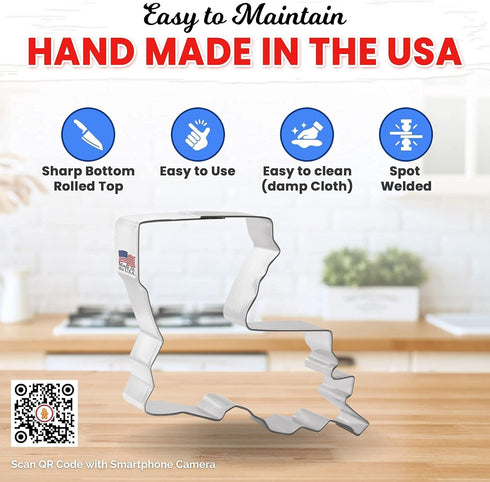 Foose Store Louisiana Cookie Cutter 3.5 Inch –Tin Plated Steel Cookie Cutters – Made in the USA...