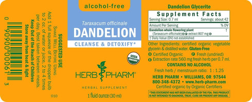 Herb Pharm Dandelion Alcohol-Free 1 oz Liquid...