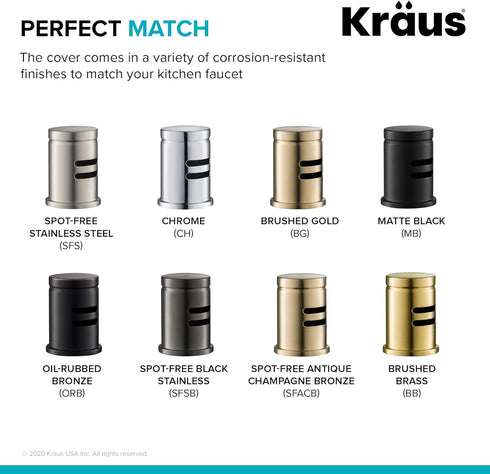 Kraus KAG-1MB Dishwasher Air Gap, Matte Black