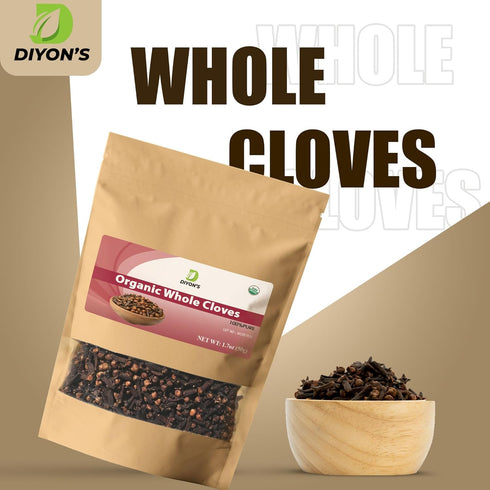 Organic Whole Cloves 1.7 oz, (stand up resealable pouch)...