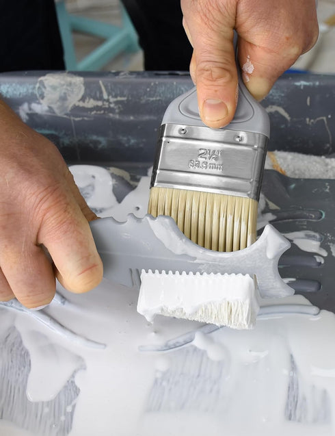 ROLLINGDOG Paint Brush/Roller Cleaner Tool - Durable Plastic Paint Brush Comb with Lightweight Reinforced Handle,Wash and Reuse...