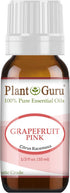 PInk Grapefruit Essential Oil 10 ml 100% Pure Undiluted Therapeutic Grade Cold Pressed from Fresh Grapefruit Peel, Great for Aromatherapy Diffuser...