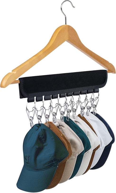 Hat Organizer Holder for Hanger & Room Closet, 1Pack Hat Rack Storage Clips, for Hang Baseball Hats Rack, Ball Caps, Winter Beanie & Accessories, ...