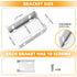 Aluminum Fence Bracket for Vinyl Fencing,Fence Bracket Used for Connecting Panel to Post,Vinyl Fence Brackets Fit 2.75in Rails,Heavy Duty Metal Fe...