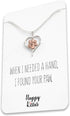 Dog Paw Necklace – Heart Shaped Paw Pendant for Women – Cute Dog Lover Charm with Message Card...