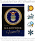 Air Force Proudly Family Burlap Garden Flag - Armed Forces USAF United State American Military Veteran Retire Official - House Decoration Banner Y...