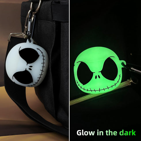 Compatible with AirPods 3rd Generation Case Cover with Cleaner kit, Glow in The Dark Funny Case for Airpod 3 Charging Case Cute 3D Skull Soft Sili...