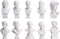 Waldosia Great Composers Bust Statuette Set w/Artemis and Michelangelo's David Figurines...