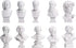 Waldosia Great Composers Bust Statuette Set w/Artemis and Michelangelo's David Figurines...