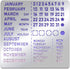BENECREAT Month Metal Journal Stencil, Calendar Stainless Steel Stencil Template for Notebook Diary Scrapbook, DIY Drawing, Wood Burning, Engravin...