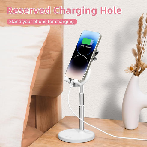 OATSBASF Cute Cell Phone Stand, Adjustable Deer Ears Phone Stand for Desk, Thick Case Friendly Holder Compatible with iPhone, Kindle, iPad, Switch...