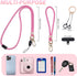Cell Phone Lanyard with Safety Breakaway Buckle, 1xPhone Neck Strap, 1xPhone Wrist Lanyard Strap, 2×Phone Patches, 2xKeyrings, 2xPen Holders......