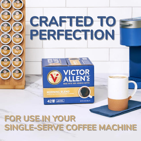 Victor Allen's Coffee Morning Blend, Light Roast, 12 Count, Single Serve Coffee Pods for Keurig K-Cup Brewers...
