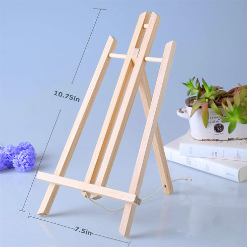 11 inch Wooden Easel Stand, Multipurpose Tabletop Holder for Painting Canvases, 2Pack Portable Photo Art Ware Tablet Computer Advertising Board Di...