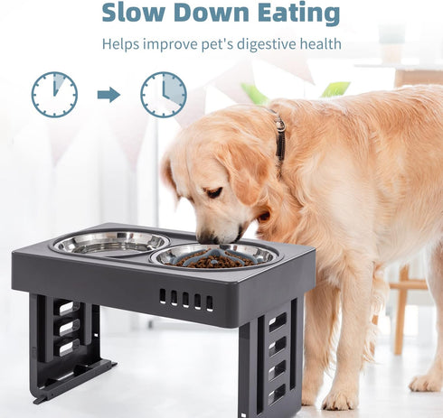 Jaoul Slow Feeder Dog Bowls Insert, Puzzle Slow Feeder with Octopus Suction Cups for Small Medium Large Size Dog Bowls (Medium(4.72 inch), Grey)...