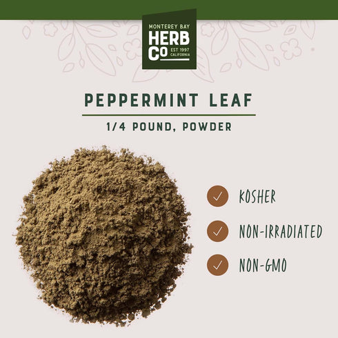 Monterey Bay Herb Co. Peppermint Leaf Powder | for Soaps & Lotions | Add to products for Flavor and Scent | Infuse Oils (1/4 Pound)...