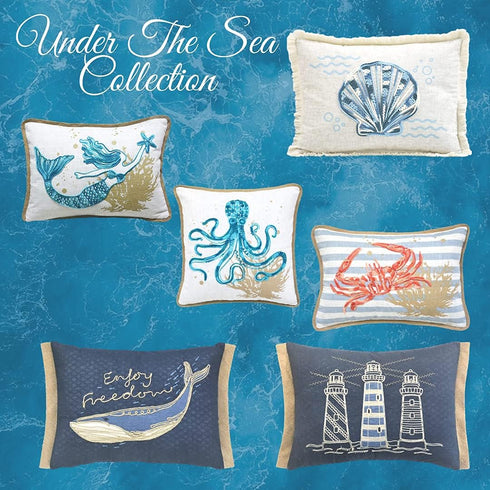 Comfy Hour Under The Sea Collection 7" Decorative Octopus Single Key Clothes Hook Wall Hanger, Polyresin...