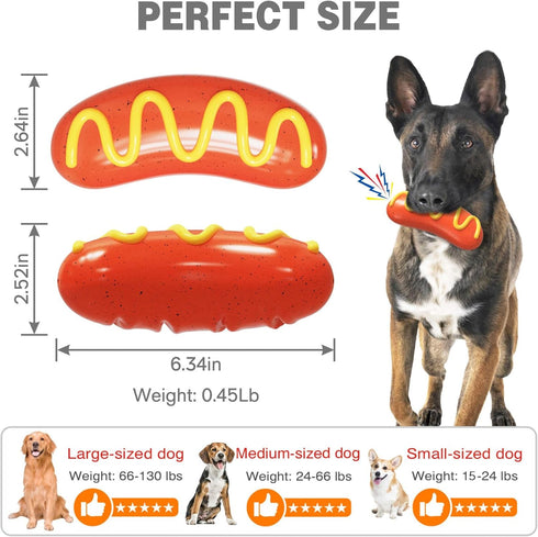 Durable Indestructible Dog Chew Toys for Aggressive Chewers, Super Tough Dog Chew Toys, Hard Rubber Dog Toys...
