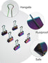 10 Pcs Rainbow Paper Clamps,Medium Binder Clips, 1 Inch Length for Office Use, Organize Files and Folders...