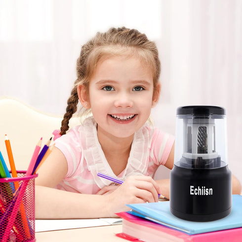 Electric Pencil Sharpener, Office Personal Super Sharp, Powerful Stall-Free Motor, 10yr Warranty, (Black)...