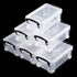 6 Pcs Mini Plastic Boxes, 5.5'' x 3'' x 1.8'' Small Clear Storage Containers with Locking Lids, Clear Plastic Organizers for Crafts, Stationery, J...