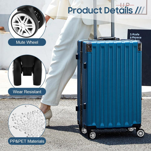 Suitcase Wheel Replacement, Mute Double Row Luggage Wheel Universal Outdoor Swivel Caster for Luggage Suitcase Trolley...