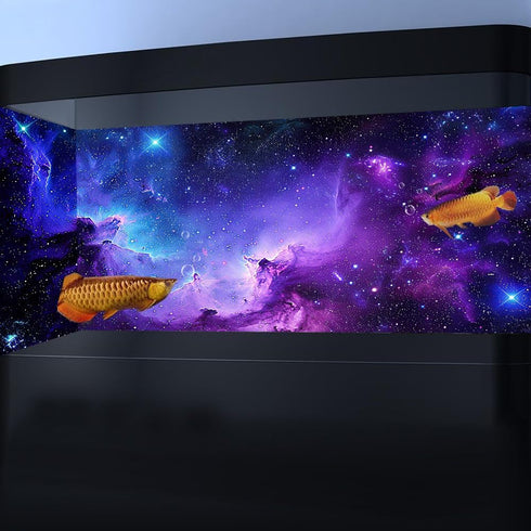 Galaxy Aquarium Background, Purple Starry Sky Universe Space Fish Tank Background Nebula Stars Terrarium Background, Mysterious Purple and Blue Ne...