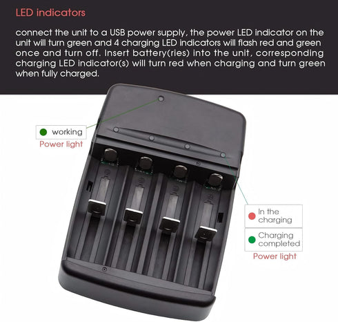 USB Universal Smart Battery Charger for 3.2V LiFePO4 Batteries...