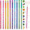 Outus 40 Pieces Scented Pencils with Eraser HB Pencils Graphite Pencil Cylinder Wood Pencils with Fruit Elements School Stationery Party Reward Su...