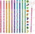 Outus 40 Pieces Scented Pencils with Eraser HB Pencils Graphite Pencil Cylinder Wood Pencils with Fruit Elements School Stationery Party Reward Su...