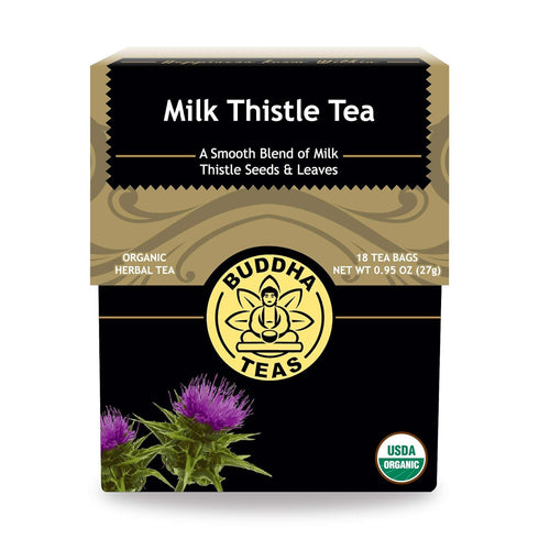 Buddha Teas - Organic Milk Thistle Tea - Herbal Tea - Promote Cleansing & Wellness - With Antioxidants & Minerals - Clean Ingredients - Caffeine F...
