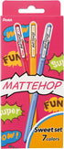 Pentel Matte Hop Sweet Color Ballpoint Pen, 7 Colors, K110-V7STB...