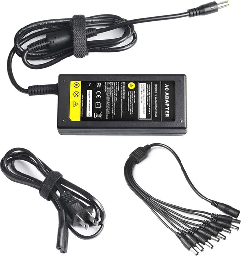 8-Way CCTV Camera Power Splitter-Security Camera Power Adapter-LED Driver Lighting Transformer DC Converter-Flexible LED Tape Strip Light AC DC Po...