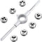 JONMON 8 Pcs Metric Die Set - Screw Die & Adjustable Wrench Holder with M3-M12 Dies Threading and Rethreading Cutting External Thread Processing T...