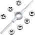 JONMON 8 Pcs Metric Die Set - Screw Die & Adjustable Wrench Holder with M3-M12 Dies Threading and Rethreading Cutting External Thread Processing T...