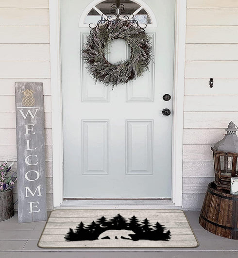 Bear Camping Door Mat - Bear Rug for Nursery, 30''x17'' Camper Rugs for Inside, RV Rugs for Inside, Cabin Rugs, Bear Rugs for Cabin...