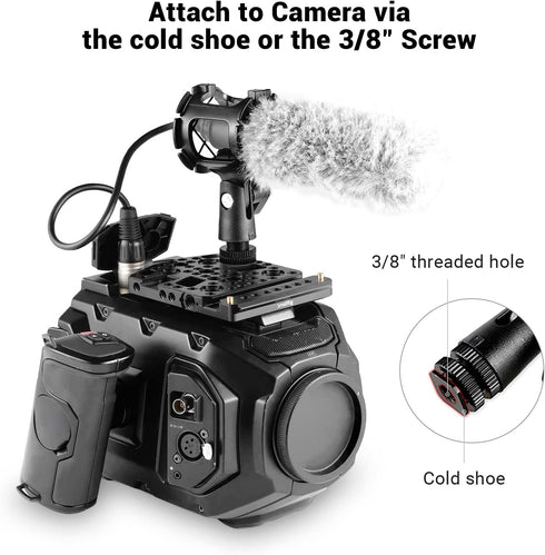 SmallRig Microphone Shock Mount with Cold Shoe Pinch for Camera Shoes and Boompoles 1859...