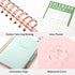 Hardcover Spiral Notebook with Tabs 7"x10" Large Spiral Lined Journals for Women with Dividers 240 Pages College Ruled Composition Notebook 5 Subj...