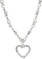 Sacina Gothic Barbed Wire Heart Necklace, Zinc Alloy Heart Pendant, Goth Jewelry Gift for Women...