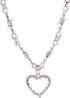 Sacina Gothic Barbed Wire Heart Necklace, Zinc Alloy Heart Pendant, Goth Jewelry Gift for Women...