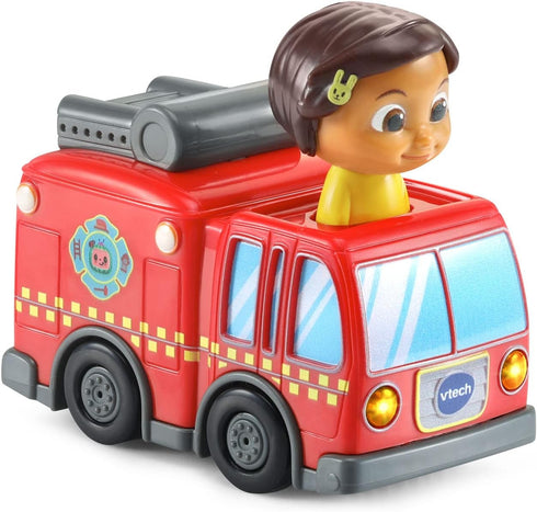VTech CoCoMelon Go! Go! Smart Wheels Nina’s Fire Truck and Track...