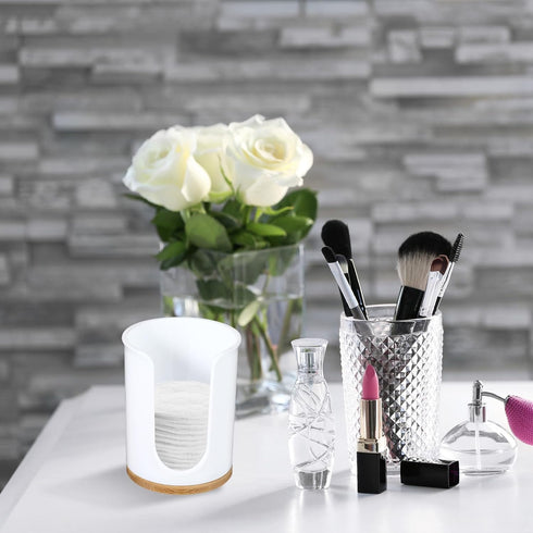 Bathroom Cups Dispenser Plastic Mouthwash Holder Acrylic Disposable Paper Cups Rack White Kitchen Accessories Cup Storage Box for Guest Toiletries...