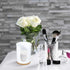Bathroom Cups Dispenser Plastic Mouthwash Holder Acrylic Disposable Paper Cups Rack White Kitchen Accessories Cup Storage Box for Guest Toiletries...