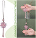 Crystal Flower Ball Car Pendant Lucky Car Mirror Hanging Ornament Crystal Suncatcher Hanging Charm Auto Interior Decoration, Pink...