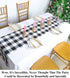 Partisout Buffalo Check Table Runner Checked Table Runner with Tassel Bluffalo Plaid Table Runners Washable Cotton Linen Table Cover Gingham Table...