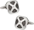 Gunmetal and Silver Cufflinks with Presentation Box...