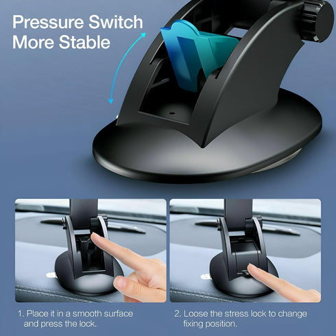 Phone Holders for Car Windshield/Dashboard with One Touch Technology Phone Stand, Air Vent Cell Phone Car Mount, Universal Automobile Cradle Fit f...