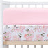Crib Sheets Girl 2 Pack Set, 2 Pack Toddler Bed Sheets Set, Floral Print Fitted Crib Sheet for Standard Crib & Toddler Mattress, Size 28 x 52 inch...