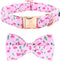 Lionheart glory Dog Bow Collar Valentine's Day Dog Collar for Small Dogs, pink Dog Collar with Bowtie Spring Dog Collar Pet Collar Bows...